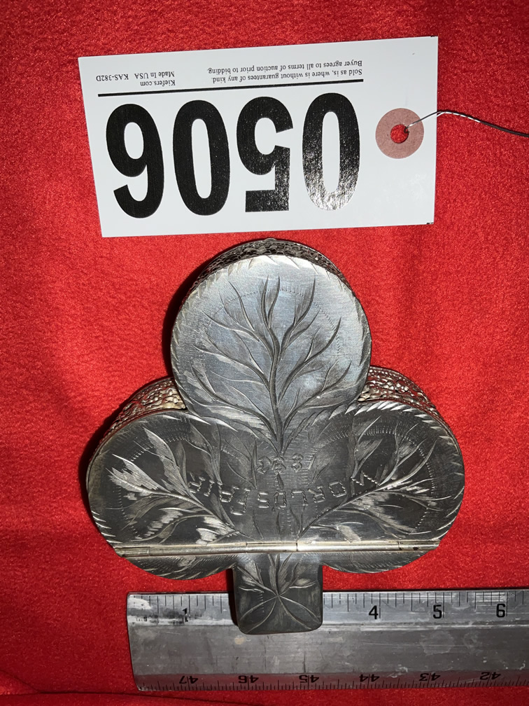 Silver Clover Purse