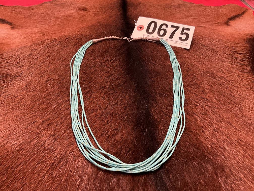 Light Blue Multi-Strand Beaded Necklace