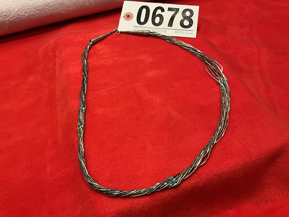 Sterling Silver Beaded Twisted Necklace