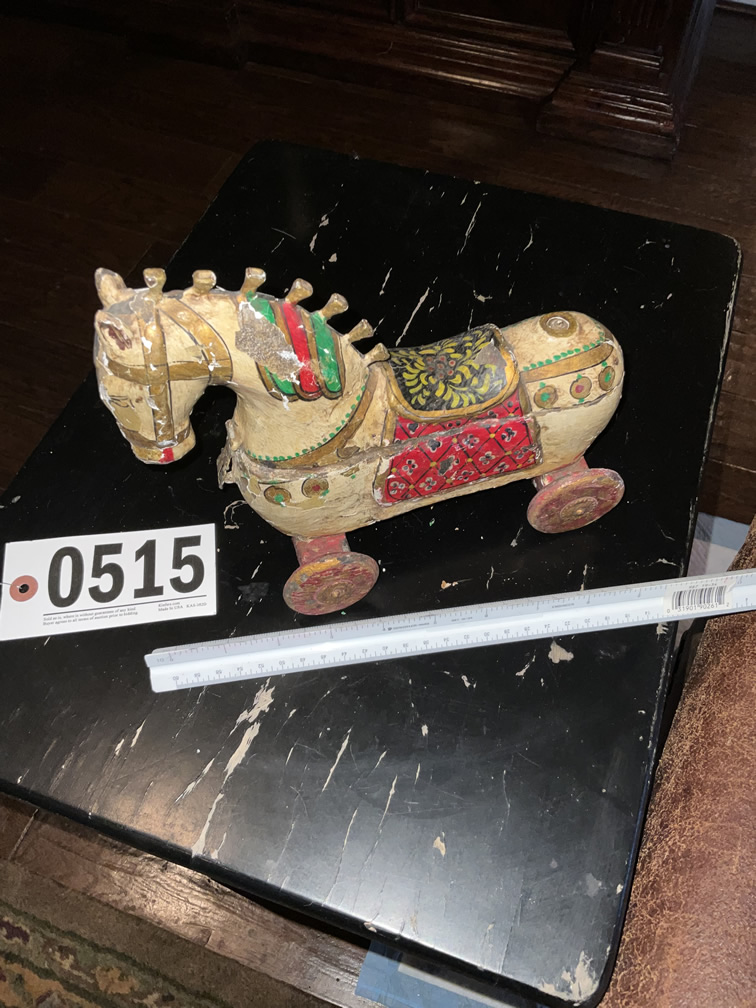 Vintage Painted Wooden Horse