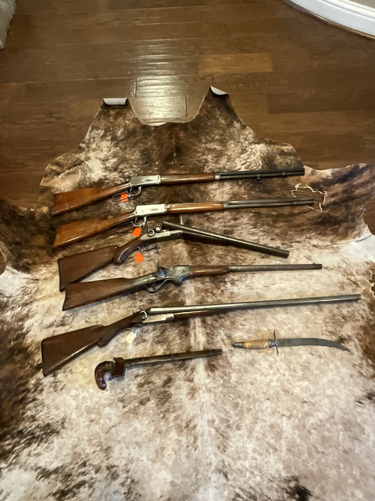 Large Selection of Rifles, Shotguns, Revolvers, & Vintage Knives & Swords