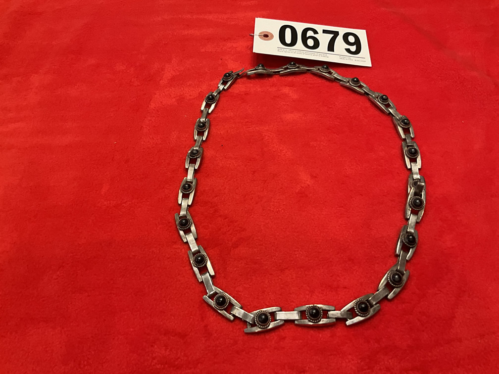 Sterling Silver Black Onyx Necklace