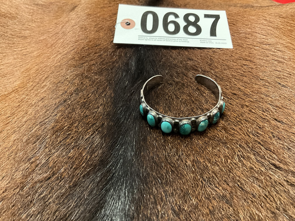 Vintage Silver Turquoise Cuff Bracelet