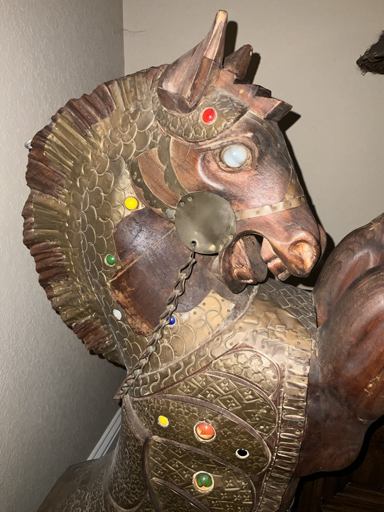 Large Decorative Wooden Horse