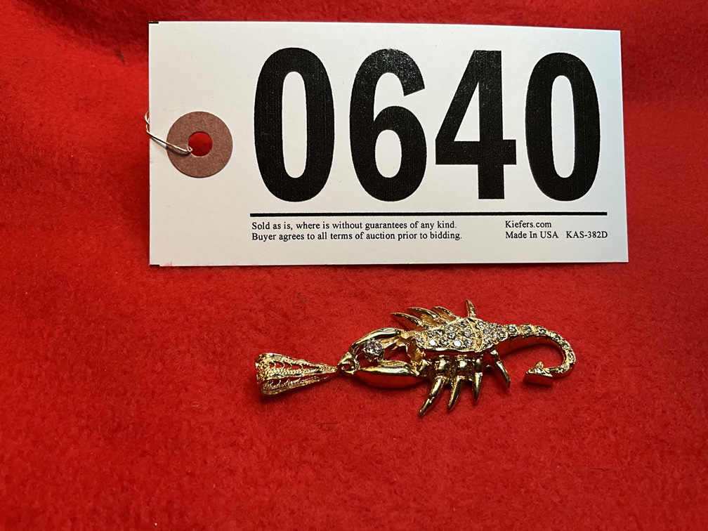 Vintage Gold & Diamond Scorpion Pin
