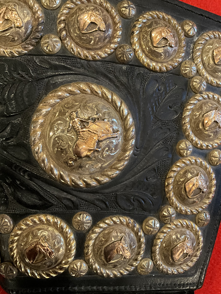 Black Western Gloves - Detail