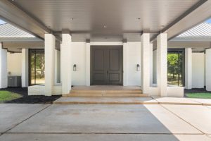 Front Door of The Retreat at Rock Creek ranch for sale at auction near Norman Oklahoma