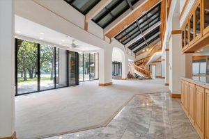 Atrium of The Retreat at Rock Creek ranch for sale at auction near Norman Oklahoma